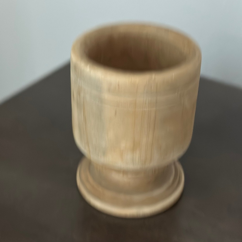 Rustic Wooden Mortar Small Kitchen Spice Herb Grinder "NO Pestle"